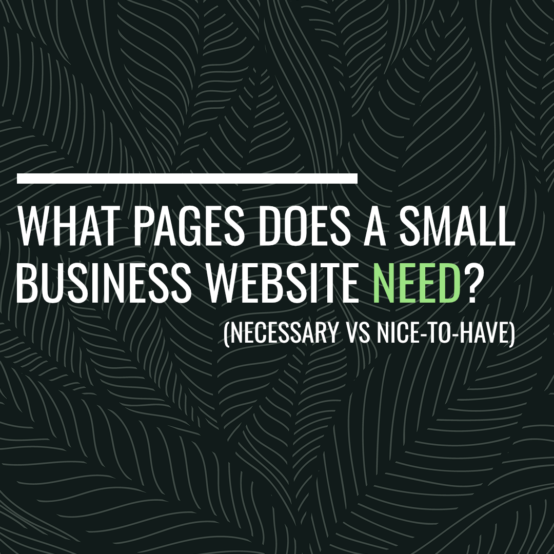 What Pages Does a Small Business Website Need?
